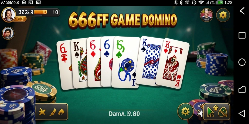 Screenshot utama 666FF menampilkan gameplay Domino yang seru dan menarik.