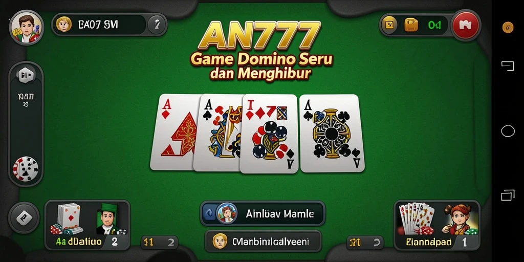 Tampilan gameplay AN777 yang menampilkan keseruan bermain Domino.