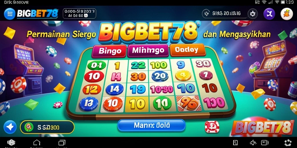 Tampilan gameplay Bingo yang menarik di BIGBET78.