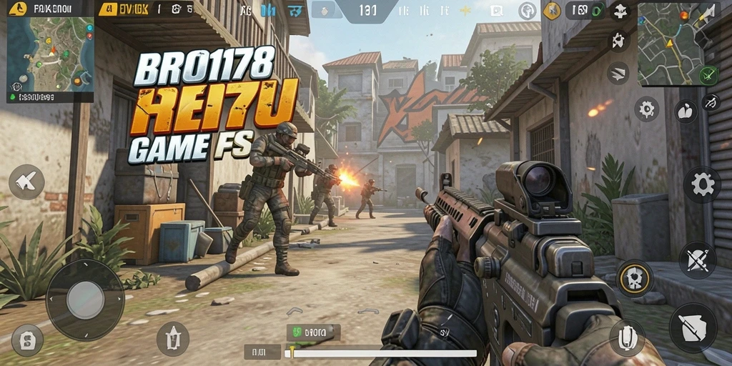Screenshot gameplay menampilkan aksi intens dalam pertempuran FPS.
