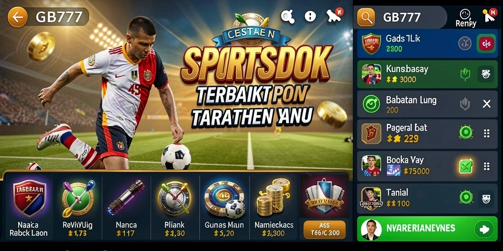 Tampilan gameplay Sportsbook yang menarik di GB777.