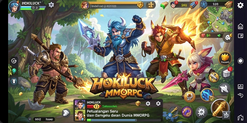 Gameplay HOKILUCK yang mendebarkan dalam petualangan MMORPG.