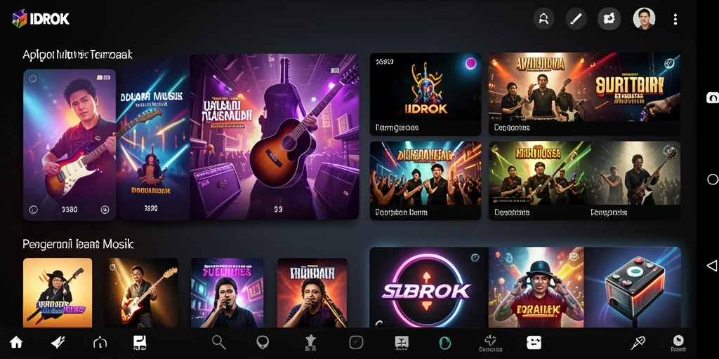 Tampilan screenshot IDROK dengan gameplay musik yang interaktif.