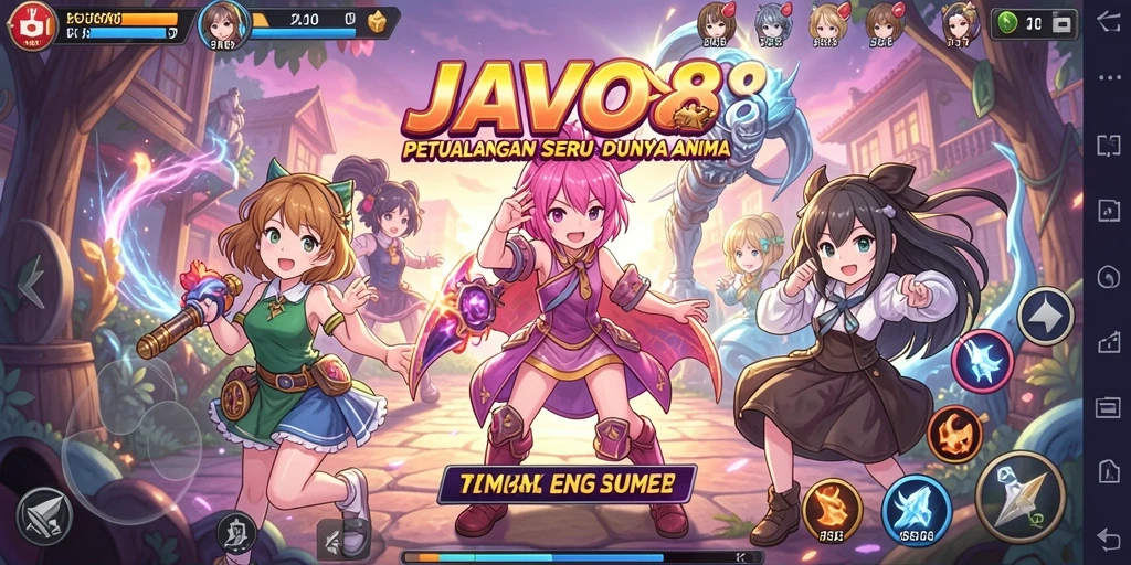Tampilan gameplay yang mengagumkan dari JAVO88 penuh aksi Anime.