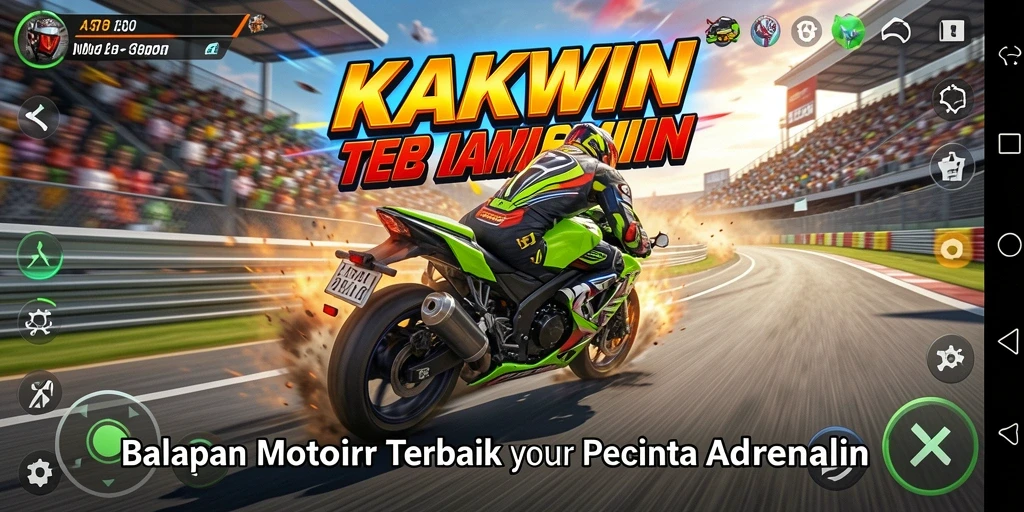 Tampilan mendebarkan dari balapan motor yang seru di KAKWIN.