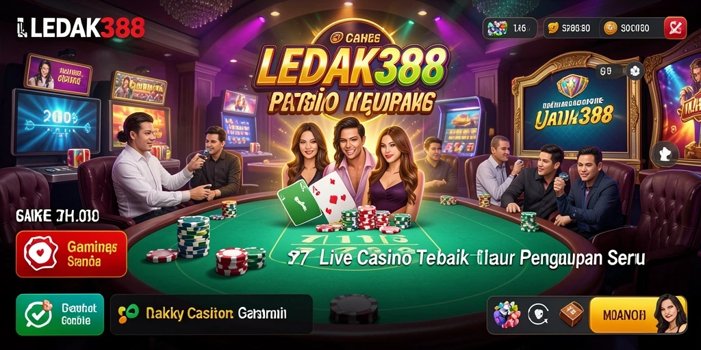 Tampilan gameplay Live Casino LEDAK388 yang menegangkan dan interaktif.
