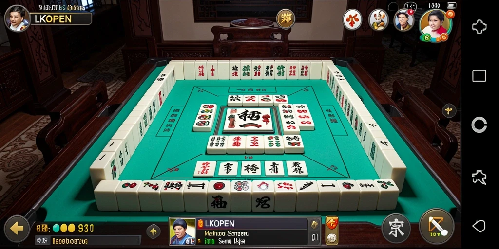 Screenshot LKOPEN menampilkan gameplay Mahjong yang menarik dan seru.