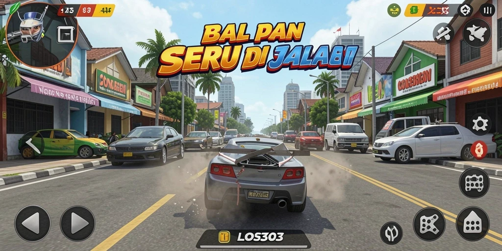Tangkapan layar game LOS303 menampilkan aksi balapan yang mendebarkan.