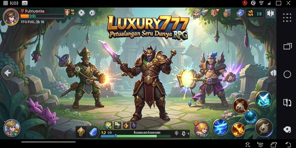 Tampilan menakjubkan dari gameplay RPG LUXURY777 yang penuh aksi.