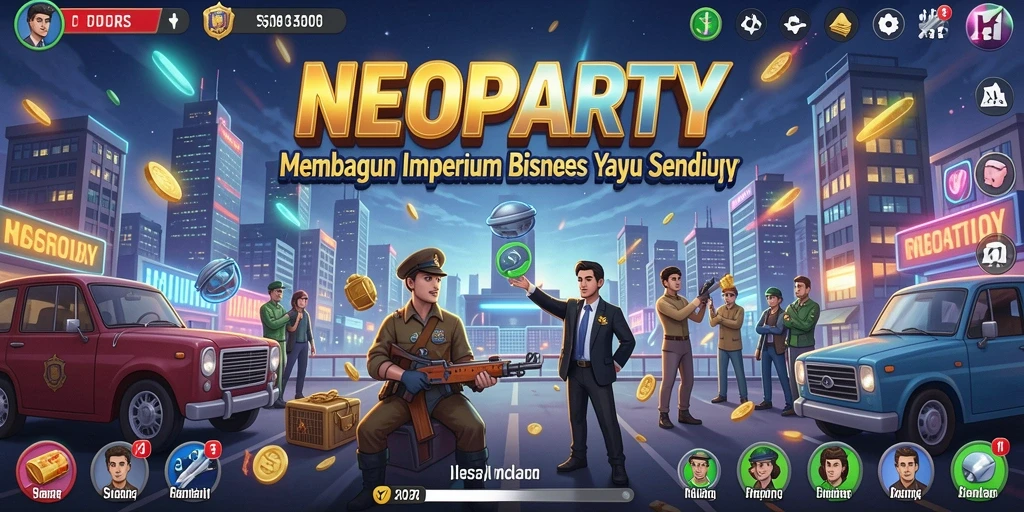 Tampilan gameplay NEOPARTY yang menarik dan interaktif.
