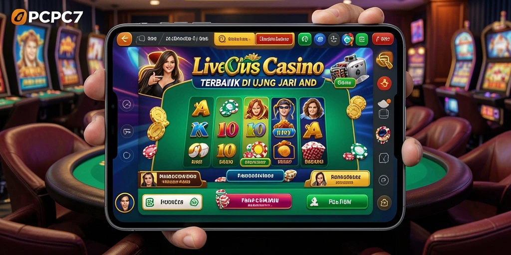 Tampilan gameplay Live Casino yang mendebarkan dan interaktif.