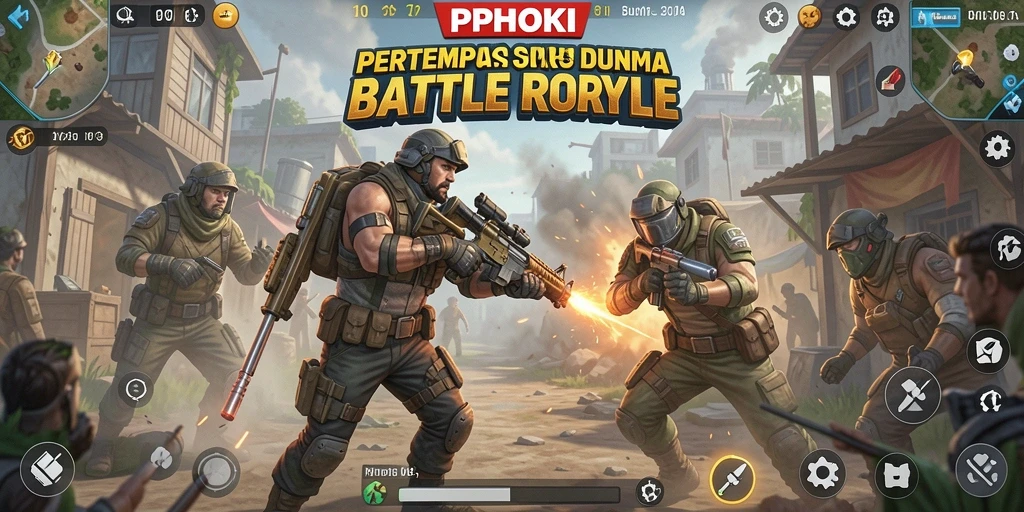 Gameplay intens PPHOKI di arena Battle Royale.