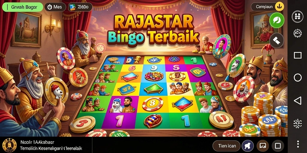 Tampilan menarik dari gameplay Bingo RAJASTAR yang seru.