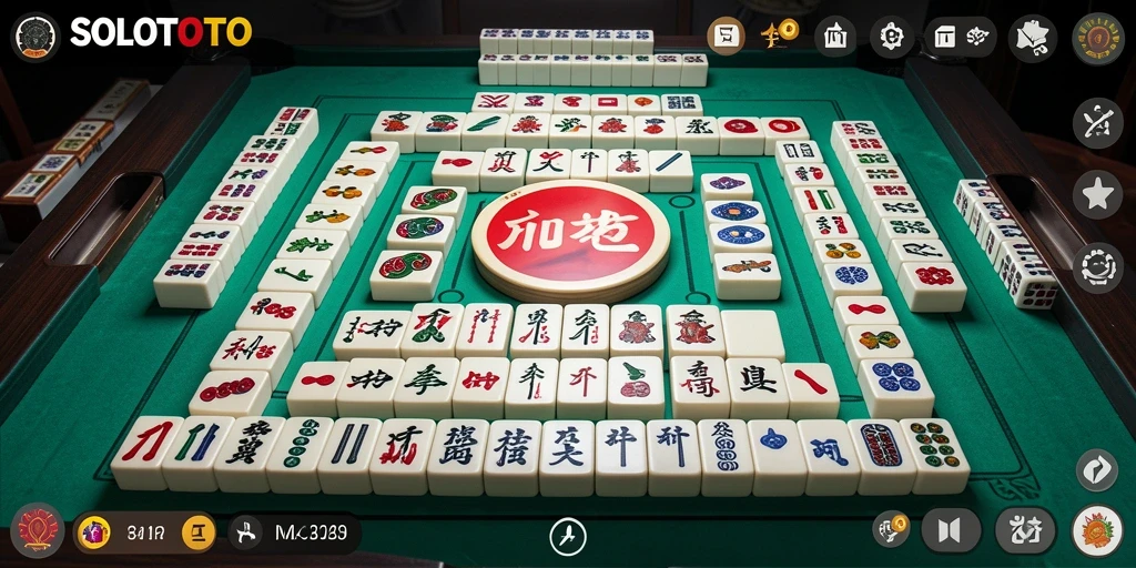 Tampilan gameplay SOLOTOTO dengan berbagai tema Mahjong yang menarik.
