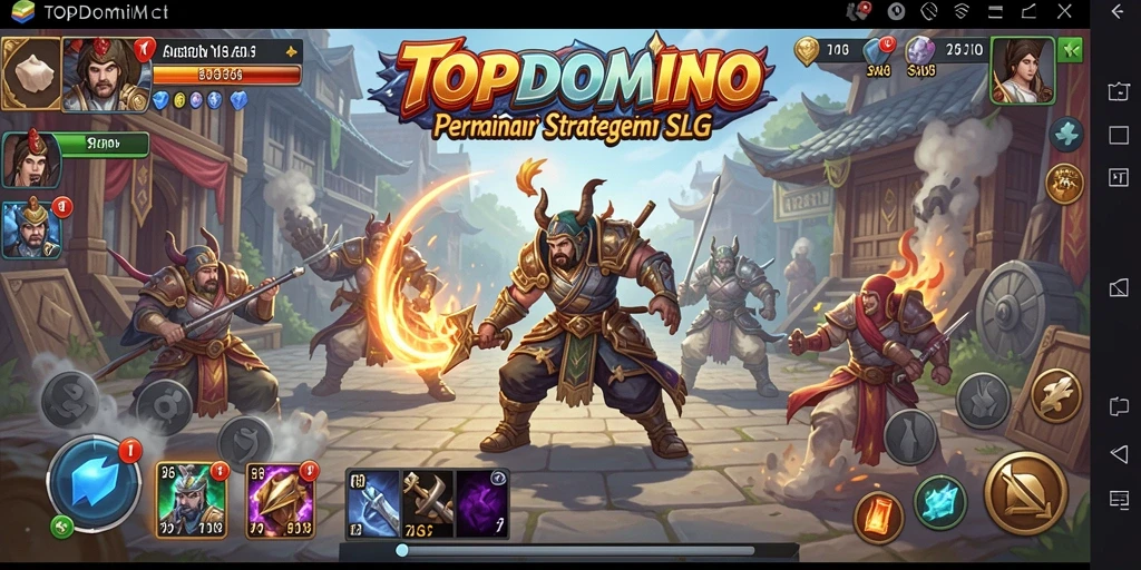 Tampilan gameplay menarik dari TOPDOMINO yang penuh strategi.