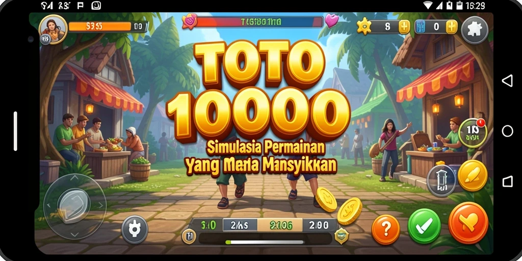 Tampilan gameplay TOTO1000 dengan simulasi yang menarik dan interaktif.