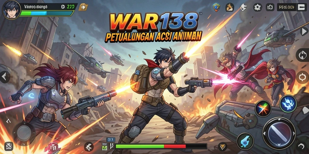 Screenshot menunjukkan aksi seru dan karakter menawan dari <strong>WAR138</strong>.